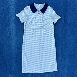 60s polka dot mod shift dress